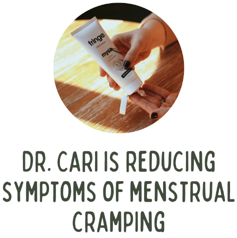 Reduce menstrual cramp pain with topical CBD cream.